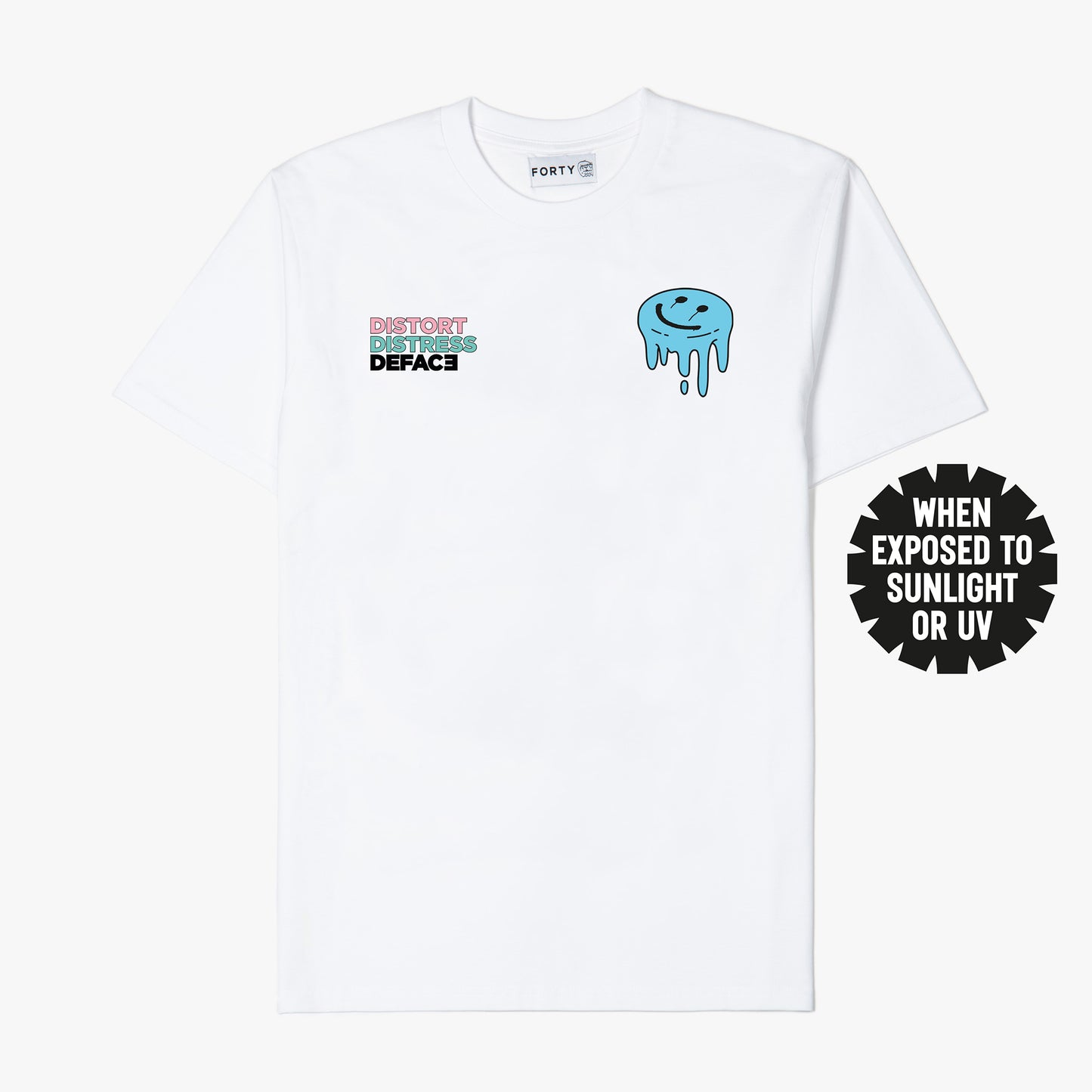 Deface Chromo Tee (White/Photochromic)