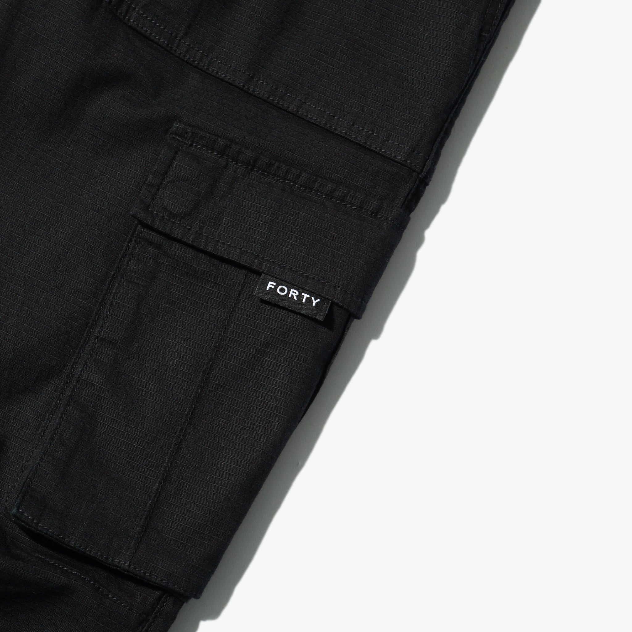 Rip Twill Ripstop Cargo Pants (Black)